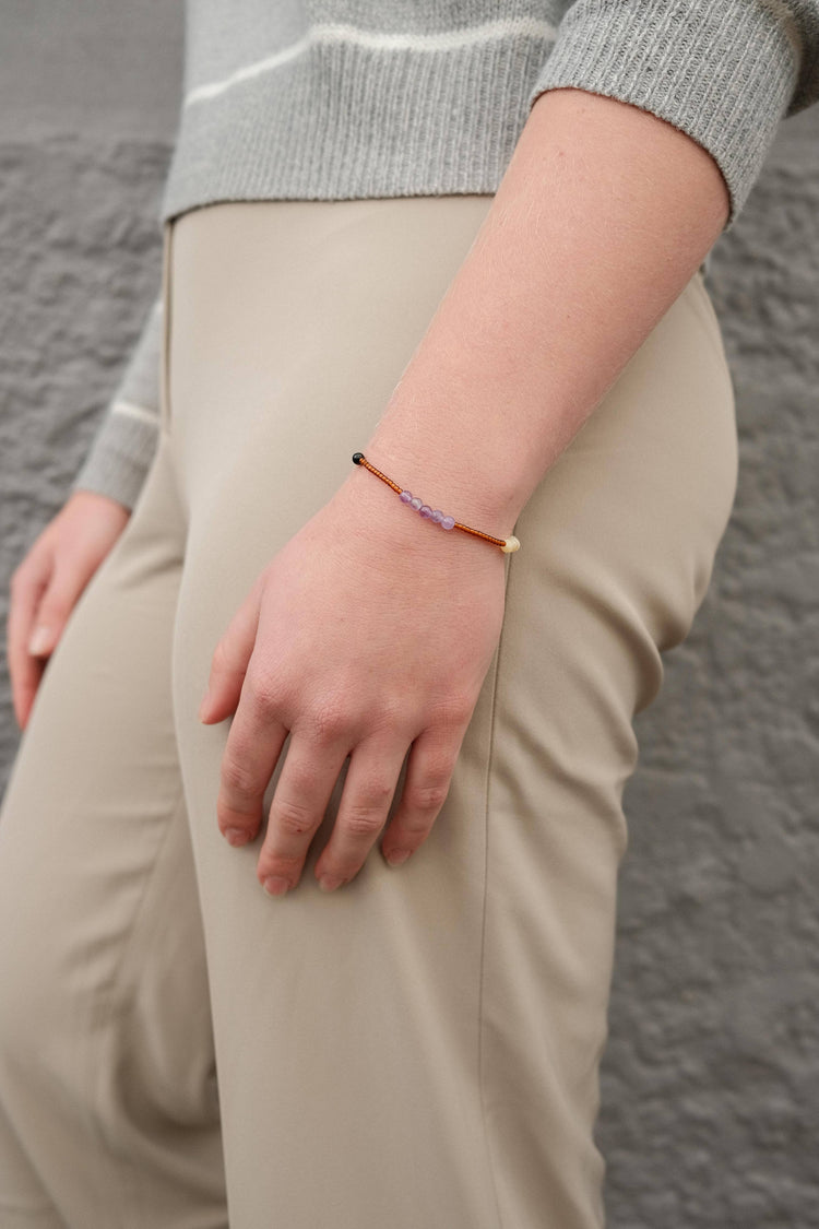 Calm | Mindfulness Bracelet | Gemstone Intention Bracelet: Brown
