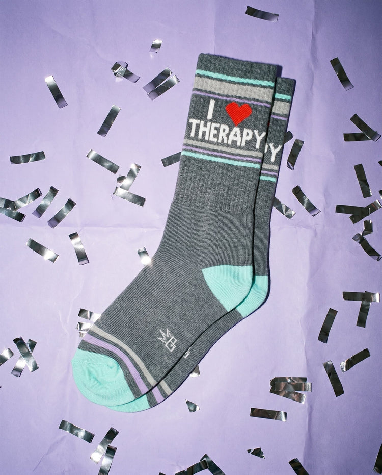I ❤️ Therapy Gym Crew Socks