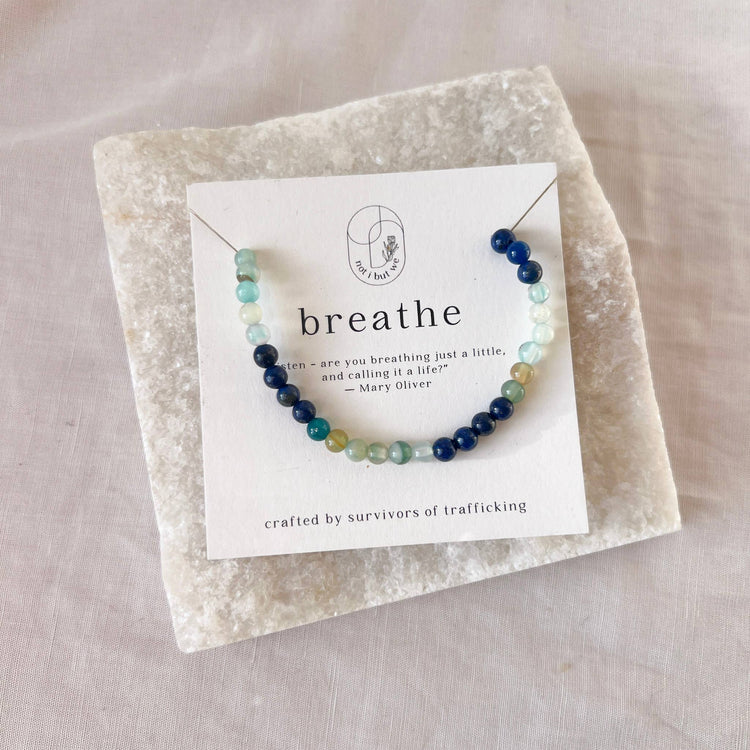 Breathe | Mindfulness Bracelet | Gemstone Intention Bracelet